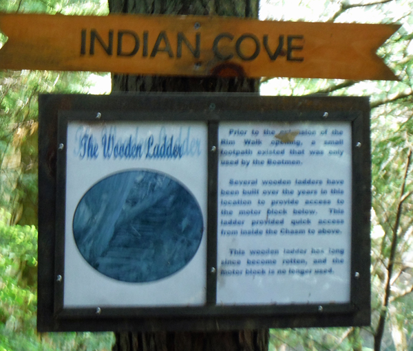 sign: Indian Cove
