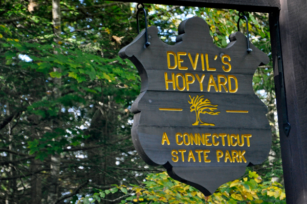 sign: Devil's Hopyard sState Park