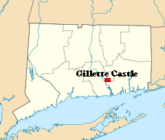 CT map showing location of castle