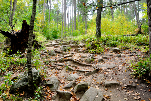 a very rocky path