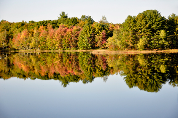 Mossup Lake and fall colors