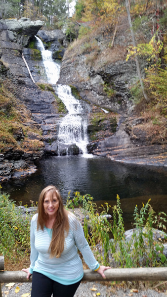Karen Duquette at Raymondskill Falls 