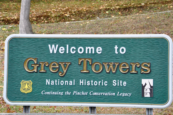 sign: Welcome to Grey Towers