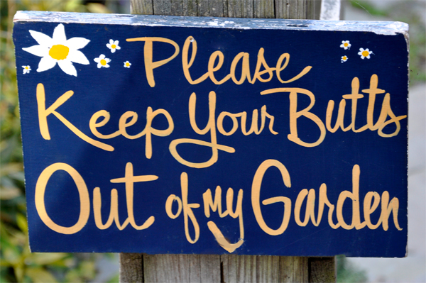 sign in the garden