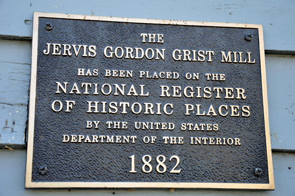 sign: The Jervis Gordon Grist Mill