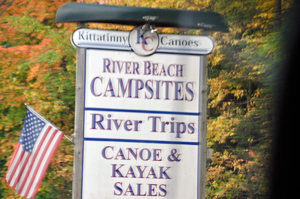 River Beach Campsites sign
