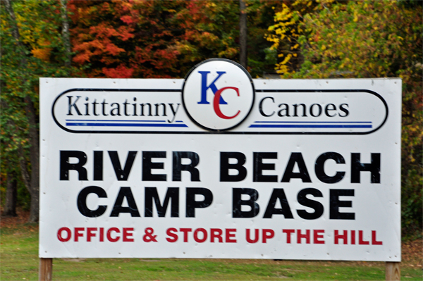 sign for Kittatinny canoes