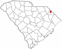 map of South Carolina showing location of South of the Border
