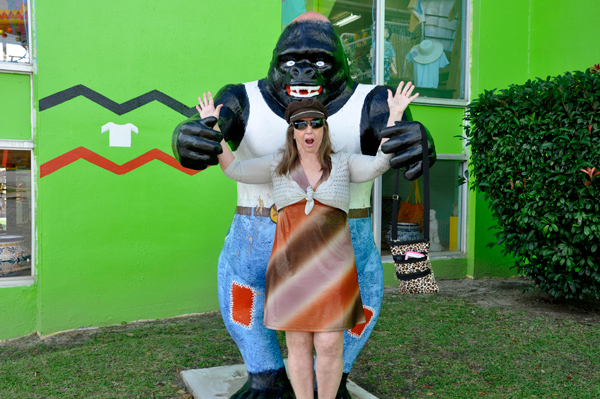 a gorilla grabs Karen Duquette