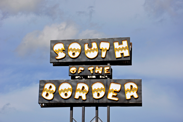 South of the Border sign