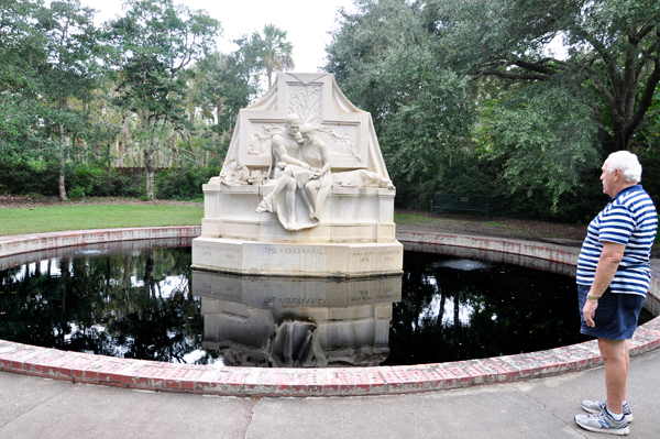 The Visionaries monument and pool