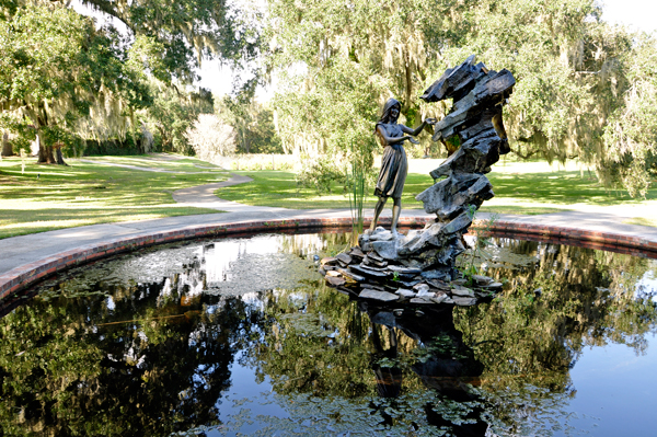 Raphell sculpture and pond