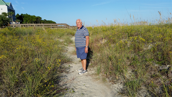 Lee Duquette in the dunes at Hilton Head Island