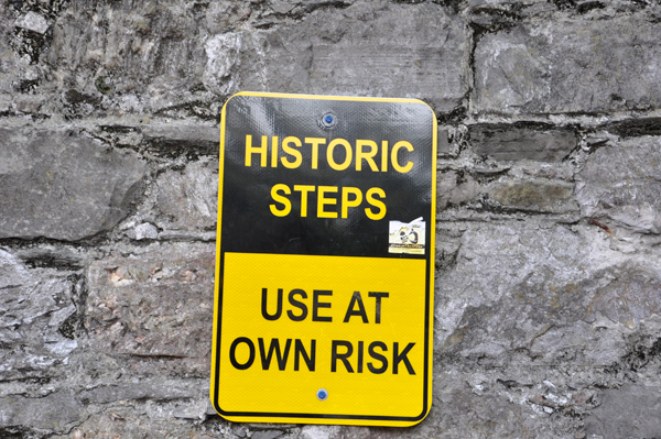 historic steps sign