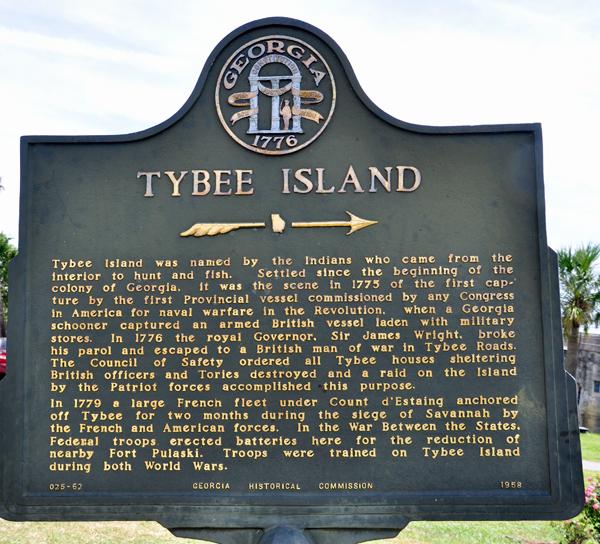 sign about Tybee Island