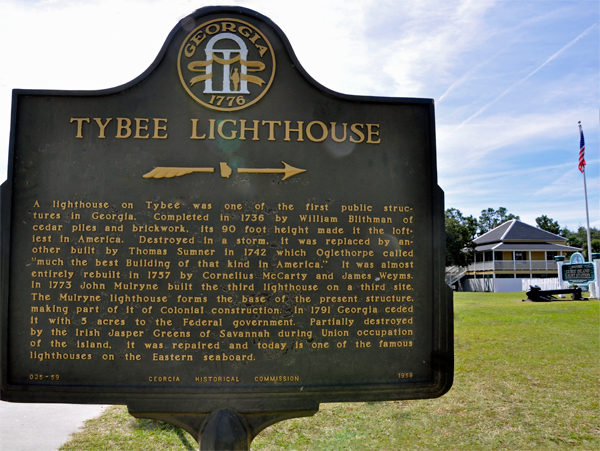 sign about the Tybee Lighthouse
