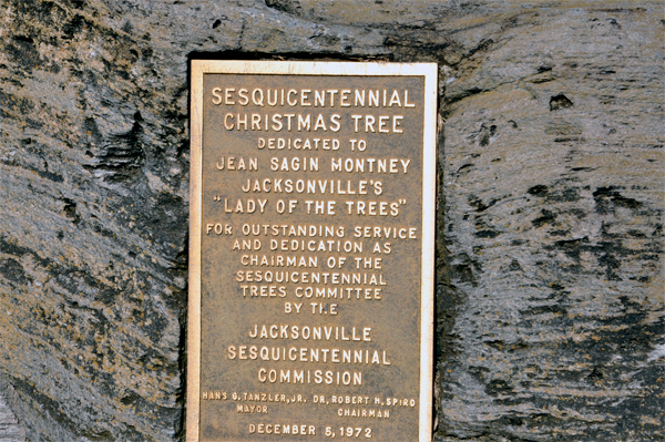 Sesquicentennial Christmas Tree sign