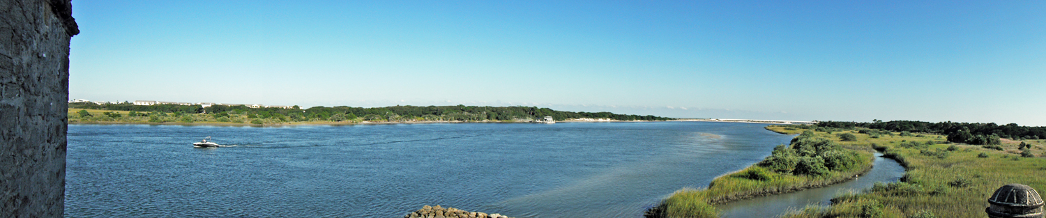 Panorama of Tje Matanzas River and the Visitor Center