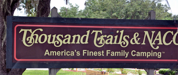 Thousand Trails Sign