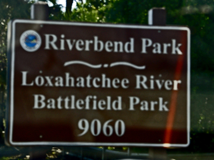 Riverbend Park sign