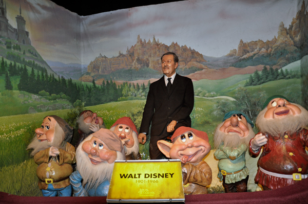Walt Disney and 7 dwarfs