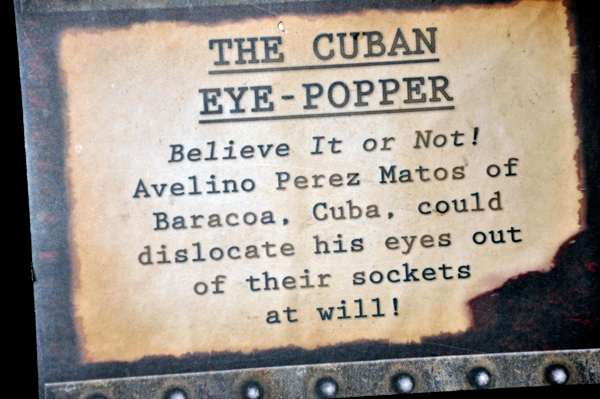 The Cuban Eye Popper sign