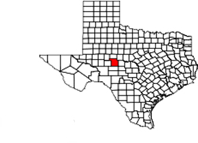 map of Texas showing location of San Angelo