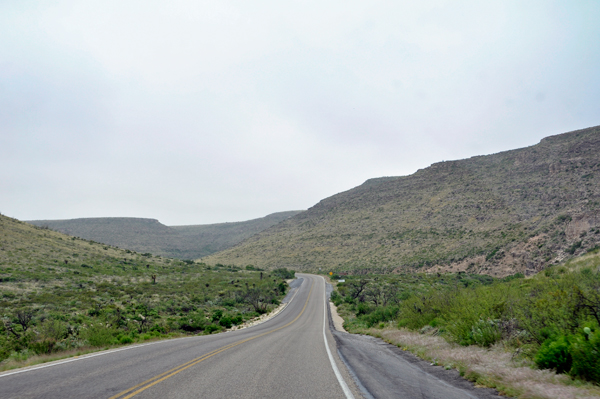 the road to Carlsbad Caverns National Park