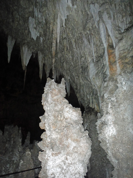 stalactites, stalagmites and columns