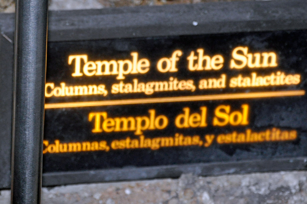 Temple of the Sun sign