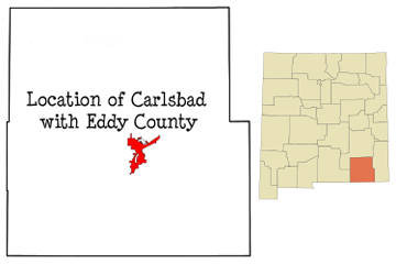 NM map showing Eddy County
