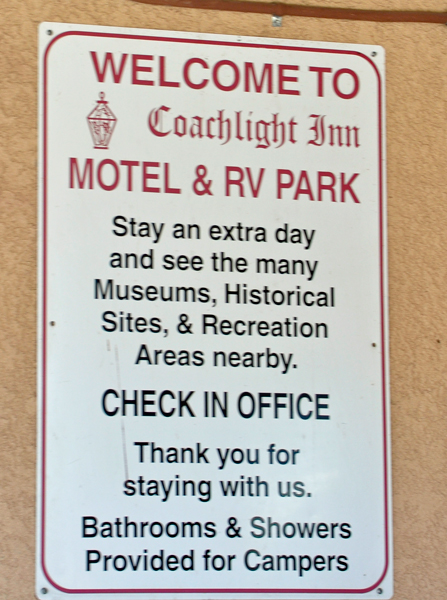 Coachlight Inn sign