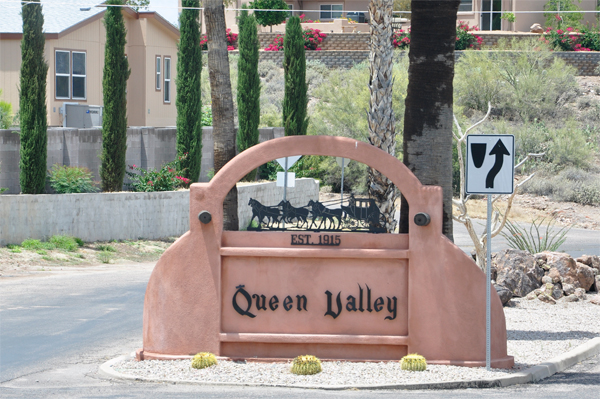 Queen Valley entry sign