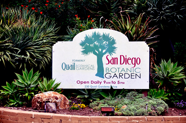 San Digeo Botanic Garden sign