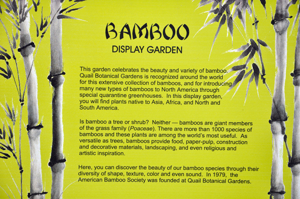 bamboo Display Garden sign
