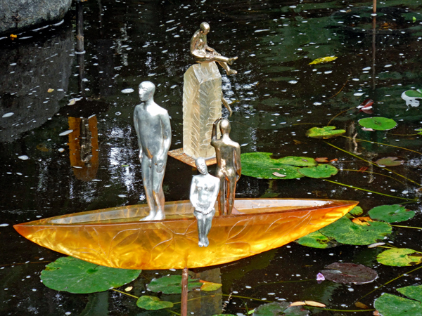 figurines in the rainforest