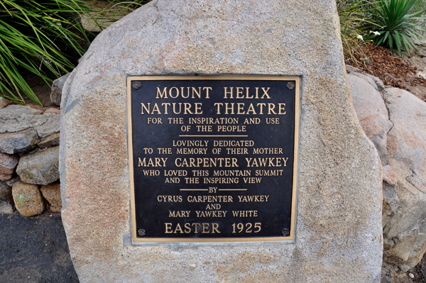Mount Helix Nature Theatre sign