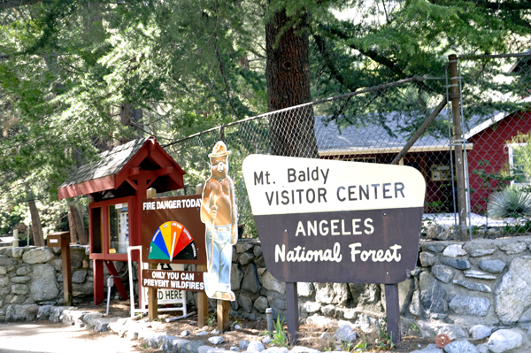 Mt. Baldy Visitor Center sign