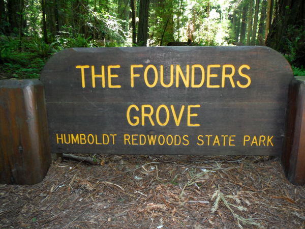 Humboldt Redwoods State Park sign