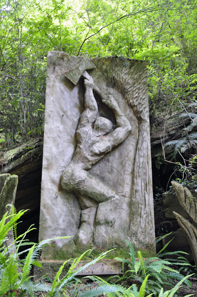 man and Ax sculpture