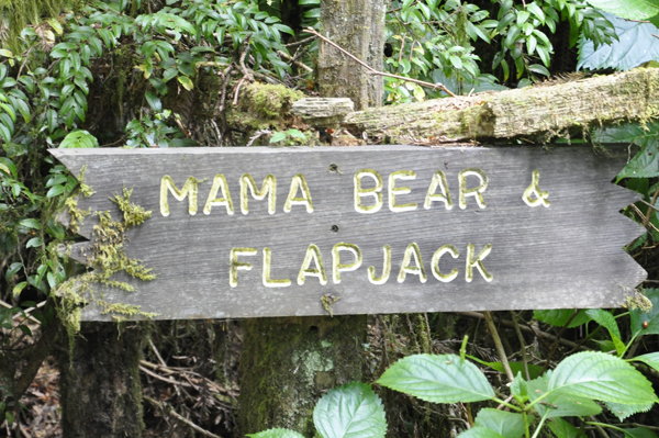 Mama Bear and Flapjack sign