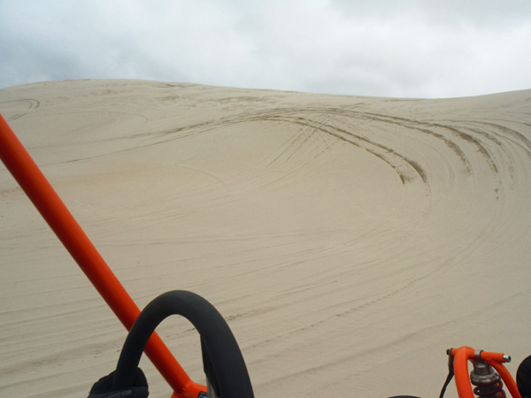 going up a dune
