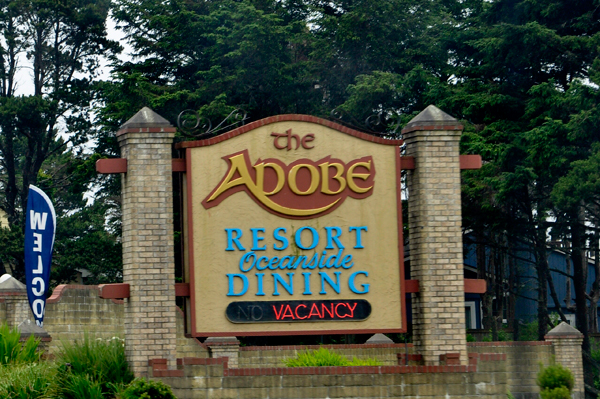sign: The Adobe Resort Oceanside Dining
