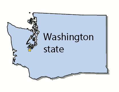 Washington state outline map