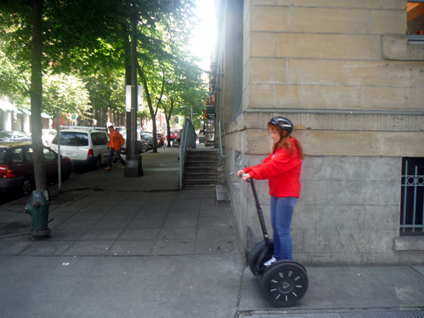 Ilse on her first Segway tour.