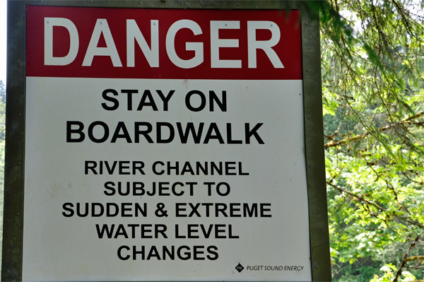 River Danger sign