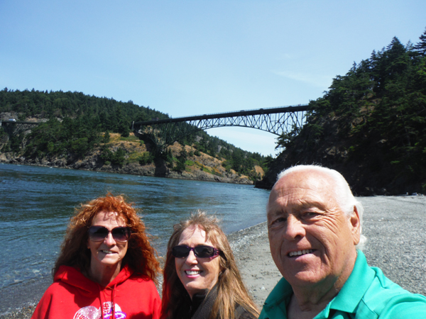 Karen, Lee and Ilse and the Deception Pass Bridge