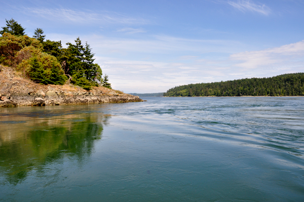 view of the picturesque Deception Pass and surrounding area