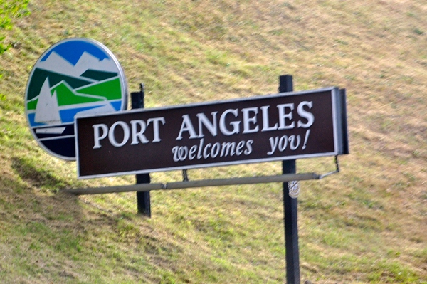 Welcome to Port Angeles sign