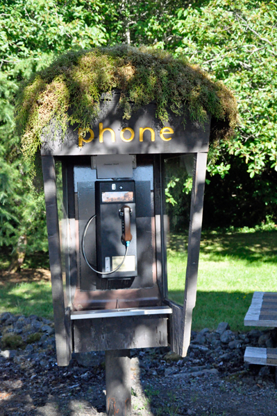 a pay phone in Forks